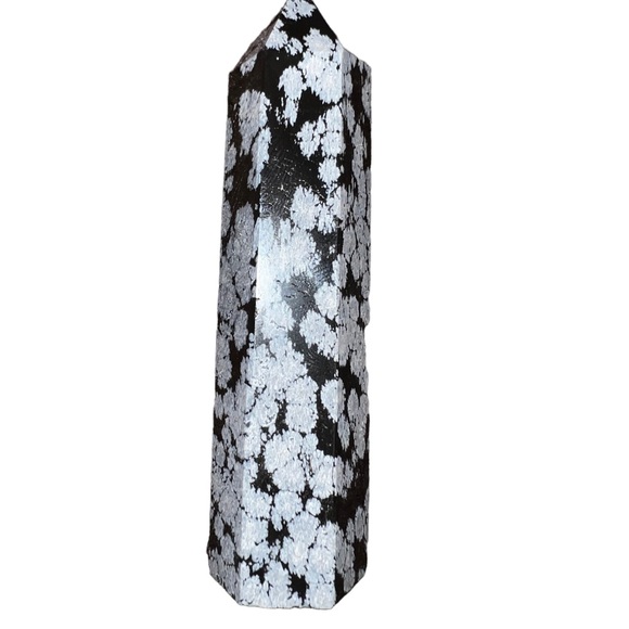 Snowflake Obsidian Crystal Tower NEW - Picture 2 of 4